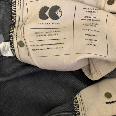 CC15 Size 33 Grey Cotton Straight Jeans
