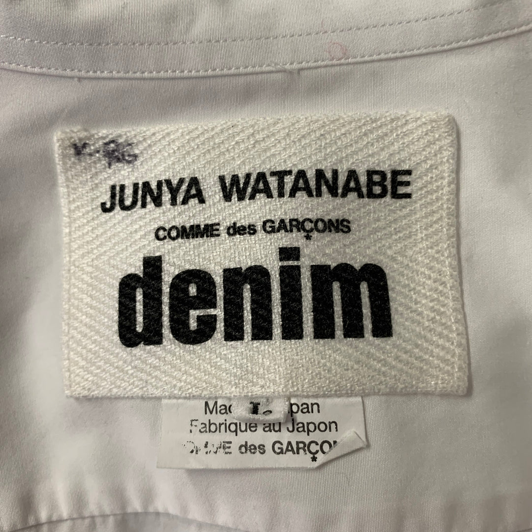 JUNYA WATANABE Size L White Cotton Pointed Collar Shirt