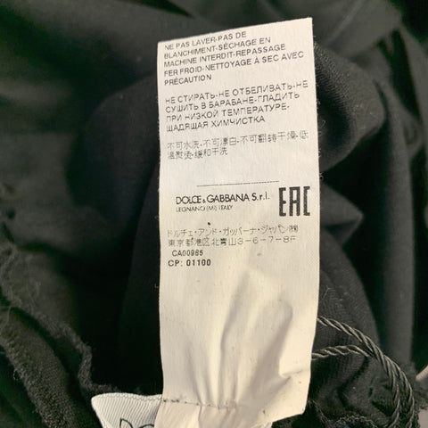 DOLCE & GABBANA Size 8 Black Viscose Blend Ruched Bodycon Cutout Cocktail Dress