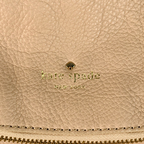 KATE SPADE Beige Pebble Grain Leather Crossbody Handbag