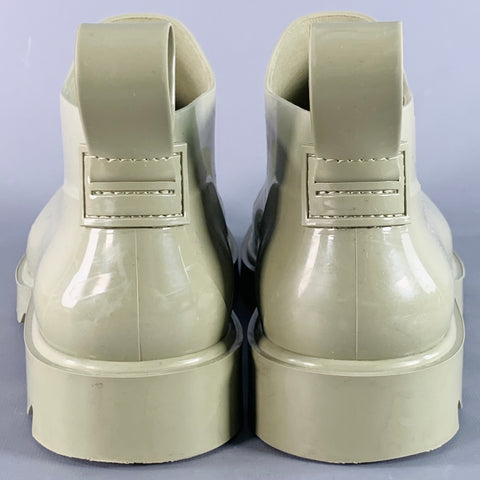BOTTEGA VENETA Size 10 Green Sage Rubber Track Sole Rain Boots