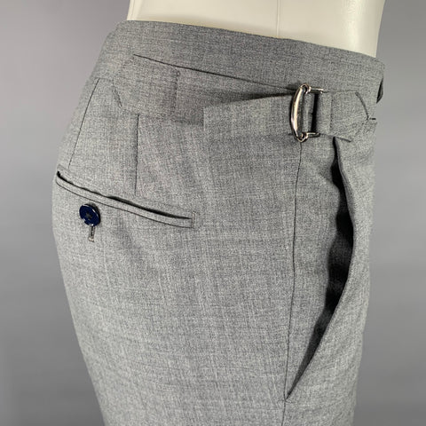 ATELIER MUNRO Size 32 Grey Wool Slim Fit Dress Pants