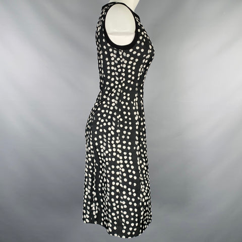 Robe trapèze à pois noir et blanc MAX MARA Taille XS