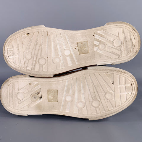 ELEVENTY Size 9 Beige Cream Perforated Suede Sneakers