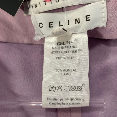 CELINE Size 4 Purple Lavender Leather Suede Pants