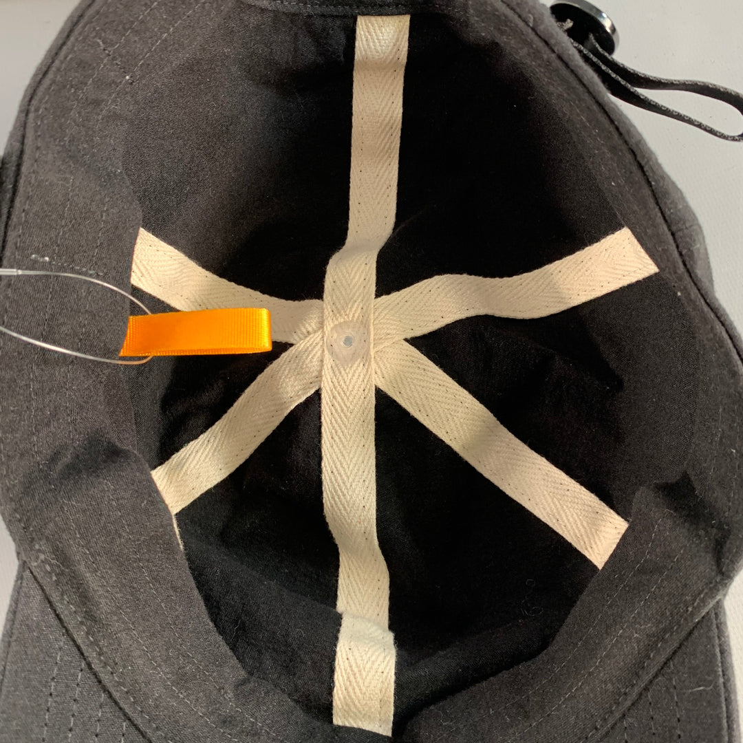 MAN-TLE One Size Black Cotton Canvas Baseball Cap