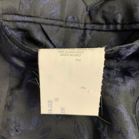 BILLIONAIRE ITALIAN COUTURE Size 38 Black Cotton Silk Shawl Collar Sport Coat