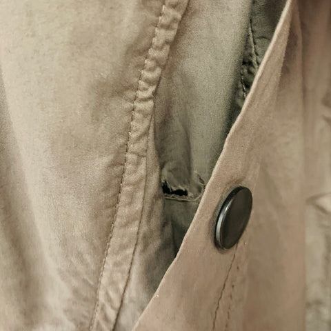 DRKSHDW Size M Khaki Taupe Cotton Blend Zip Up Jacket