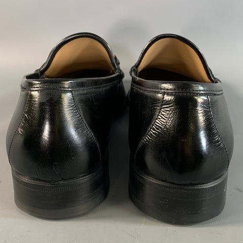 GUCCI Size 9.5 Black 115316 Leather Penny Loafer Loafers