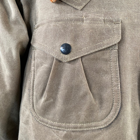 MONITALY Size XL Mountain Parka Tan Taupe Coated Canvas Utility Coat