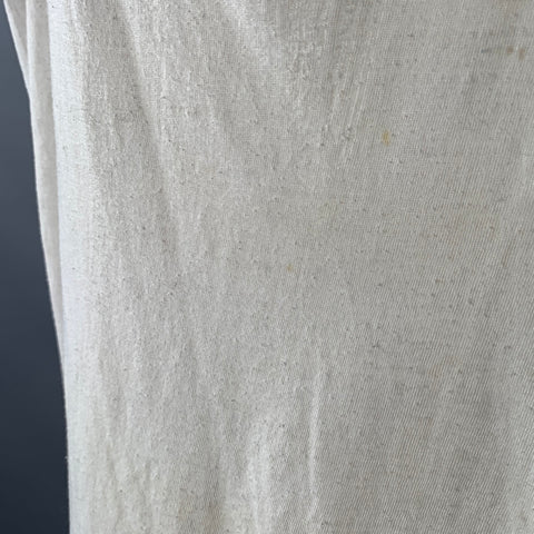 VINTAGE Size M White Distressed Scoop Neck T-Shirt