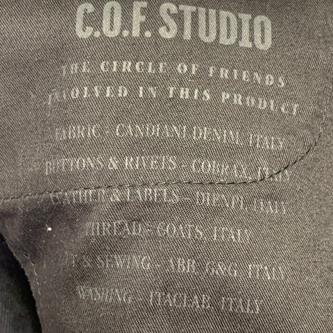 C.O.F. STUDIO Size 30 Black Twill Cotton Tapered Five Pockets Jeans