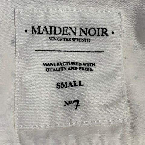 MAIDEN NOIR Size S White Black Dots One Pocket Long Sleeve Shirt