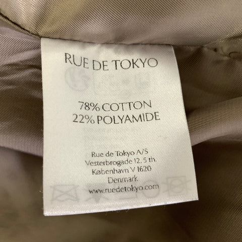 RUE DE TOKYO Size M Khaki Olive Quilted Cotton Blend Jacket