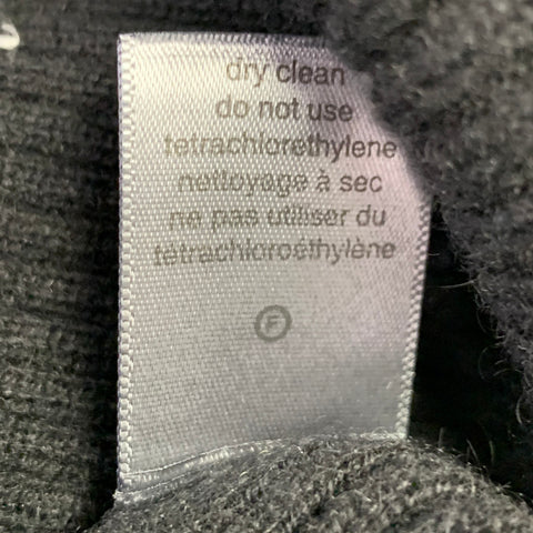 JOHN VARVATOS Size S Black White Heather Cashmere Turtleneck Sweater