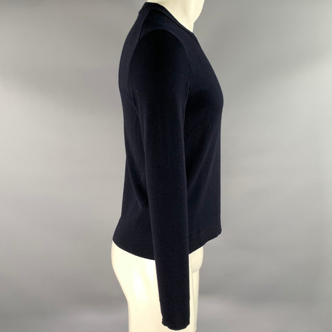 JIL SANDER Size XS Navy Knit Ribbed Pullover