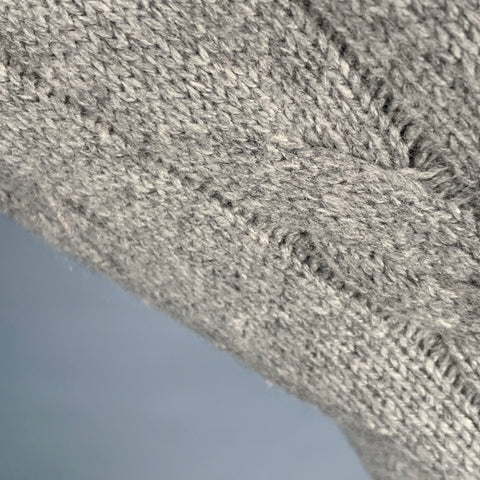 LORO PIANA Size M Grey Cable Knit Baby Cashmere Crew Neck Sweater