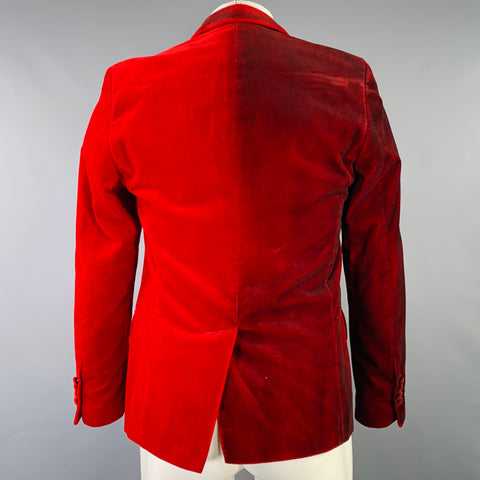 GOLDEN GOOSE Size S Red Burgundy Two Toned Cotton Sport Coat