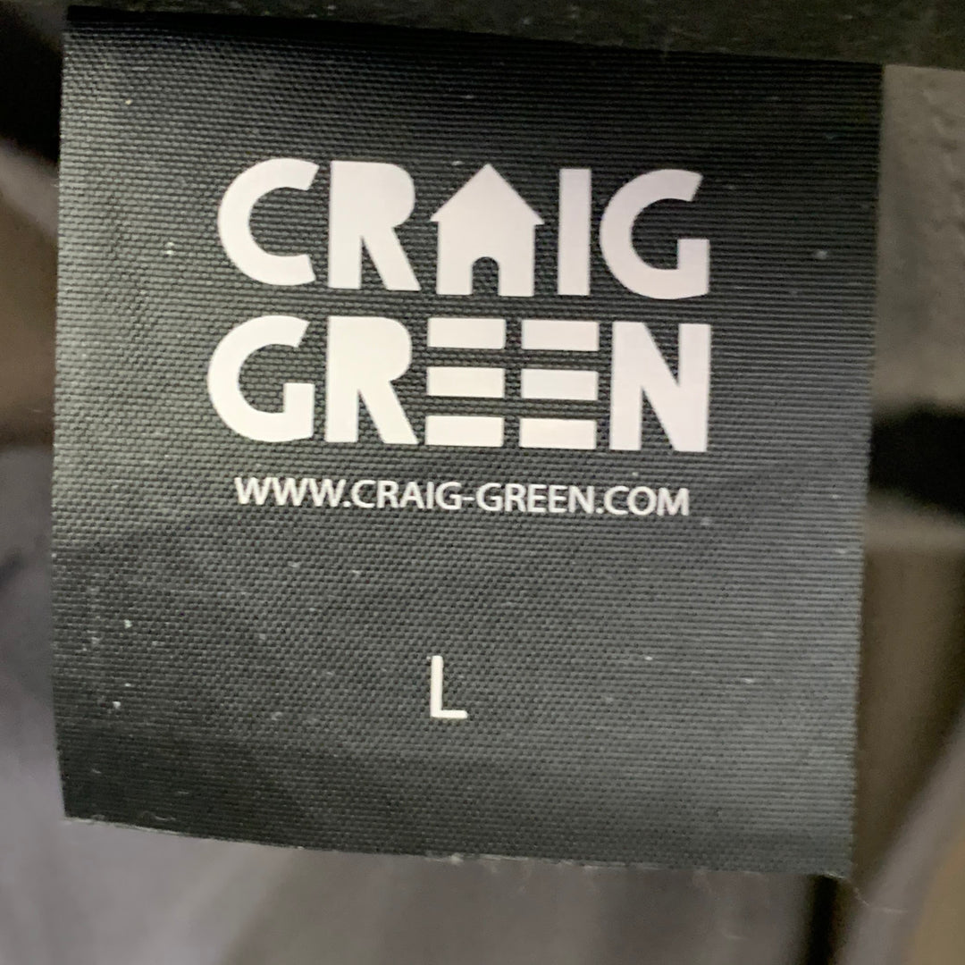 CRAIG GREEN Size L Beige Polyester Cotton Twill Straight Casual Pants