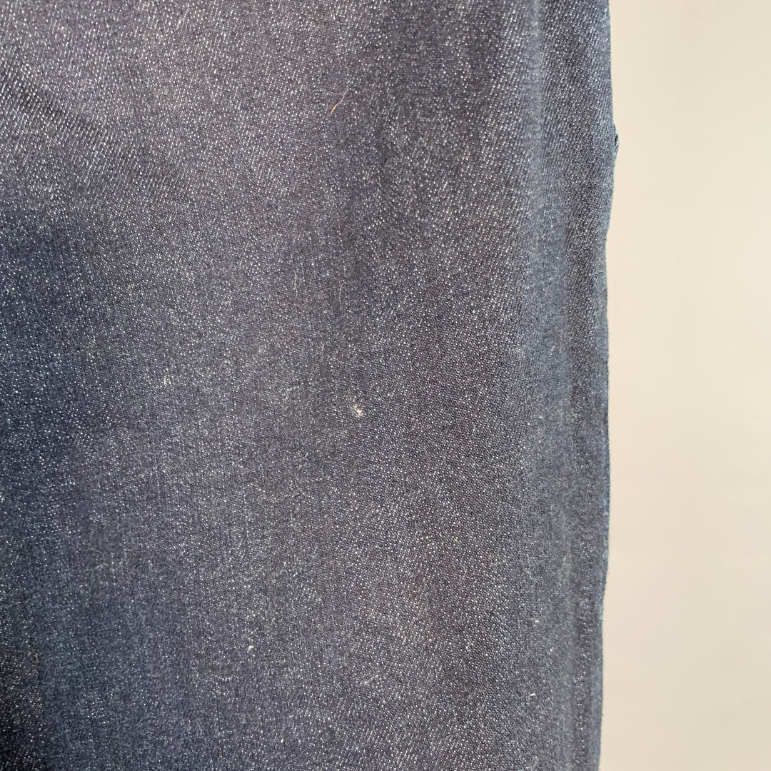 BEAMS Size XL Indigo Cotton Blend Twill Pleated Casual Pants