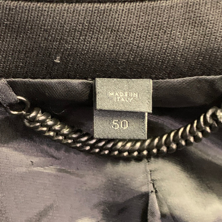 BURBERRY PRORSUM Size 40 Black Wool Twill Notch Lapel Sport Coat