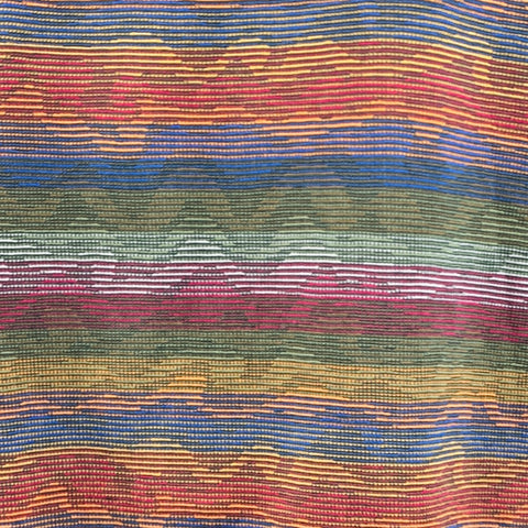 BUGATCHI UOMO Size L Multi Color Stripe Cotton Buttoned Polo
