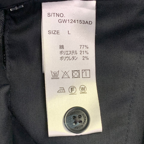 GLOBAL WORK Size L Indigo Twill Cotton Blend Drawstring Casual Pants