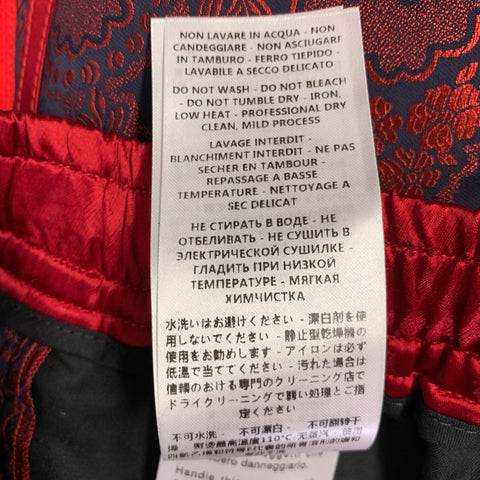 GUCCI 2018 Size 28 Red Black Jacquard Viscose Blend Joggers Shorts
