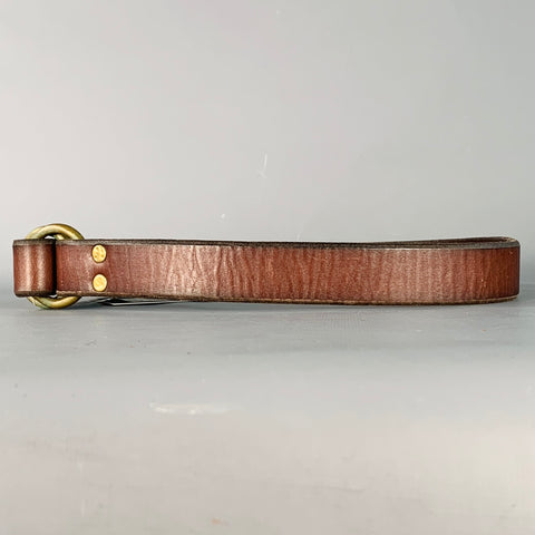 POLO by RALPH LAUREN Vintage Size S Brown Leather Double Ring Belt