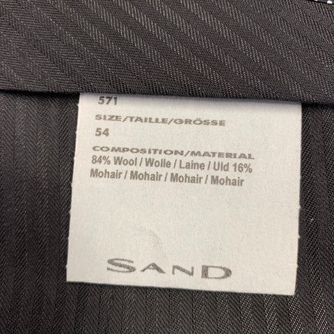 SAND Size 42 Navy Wool Mohair Single Breasted Suit