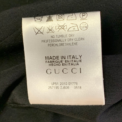 GUCCI Size 4 Black Silk Shawl Collar Jacket Blazer