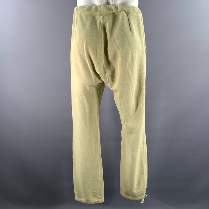 VISVIM Size M Green Washed Cotton Sweatpants