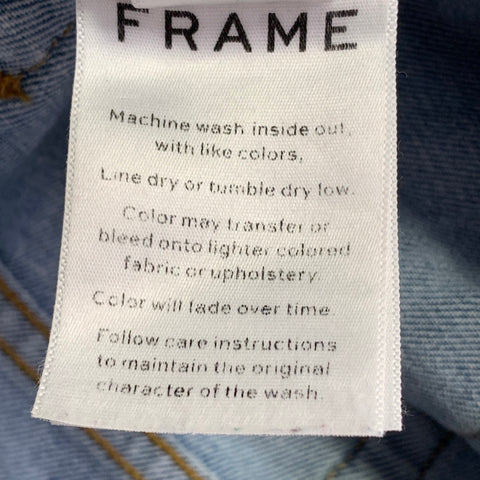 FRAME Size 29 Dylan Blue Cotton Blend Skinny Distressed Jeans