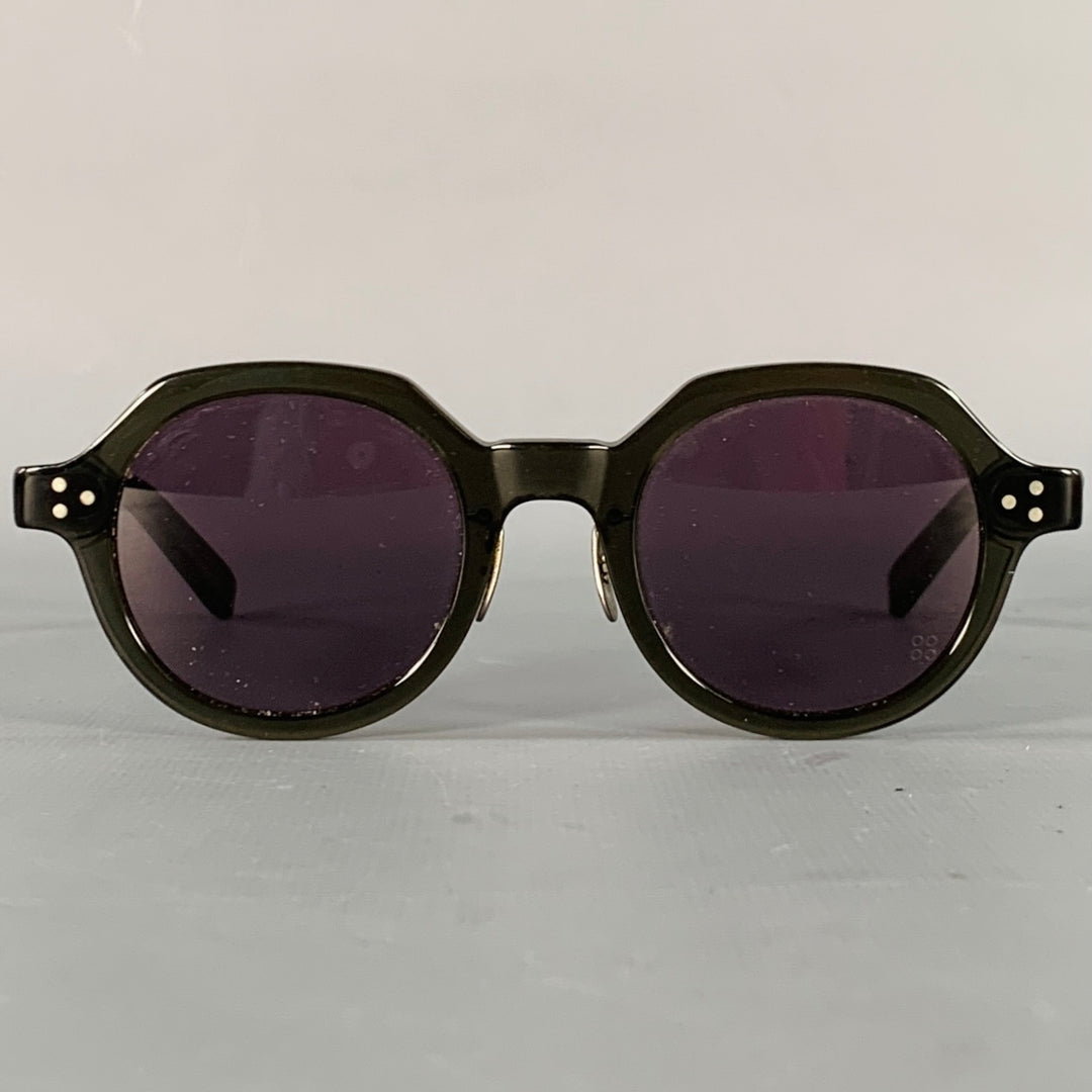 YELLOWS PLUS Ross C Green Acetate Round Sunglasses
