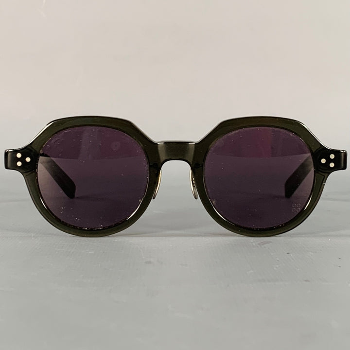 YELLOWS PLUS Ross C Green Acetate Round Sunglasses