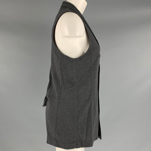 COMME des GARCONS Size S Grey Cotton Wool Open Back Vest