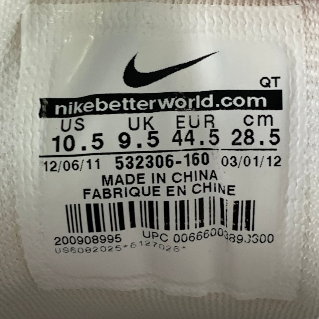 NIKE 2012 Size 10.5 What the Max White Multi Color Color Block Mesh Lace-Up Sneakers