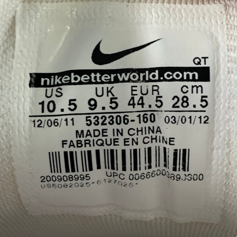NIKE 2012 Size 10.5 What the Max White Multi Color Color Block Mesh Lace-Up Sneakers