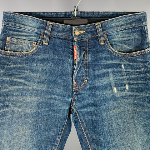 DSQUARED2 Size 30 Blue Distressed Jeans