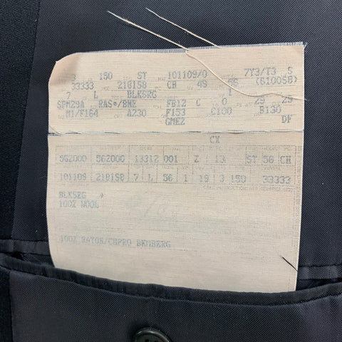 ERMENEGILDO ZEGNA Size 46 Black Wool Tuxedo Sport Coat