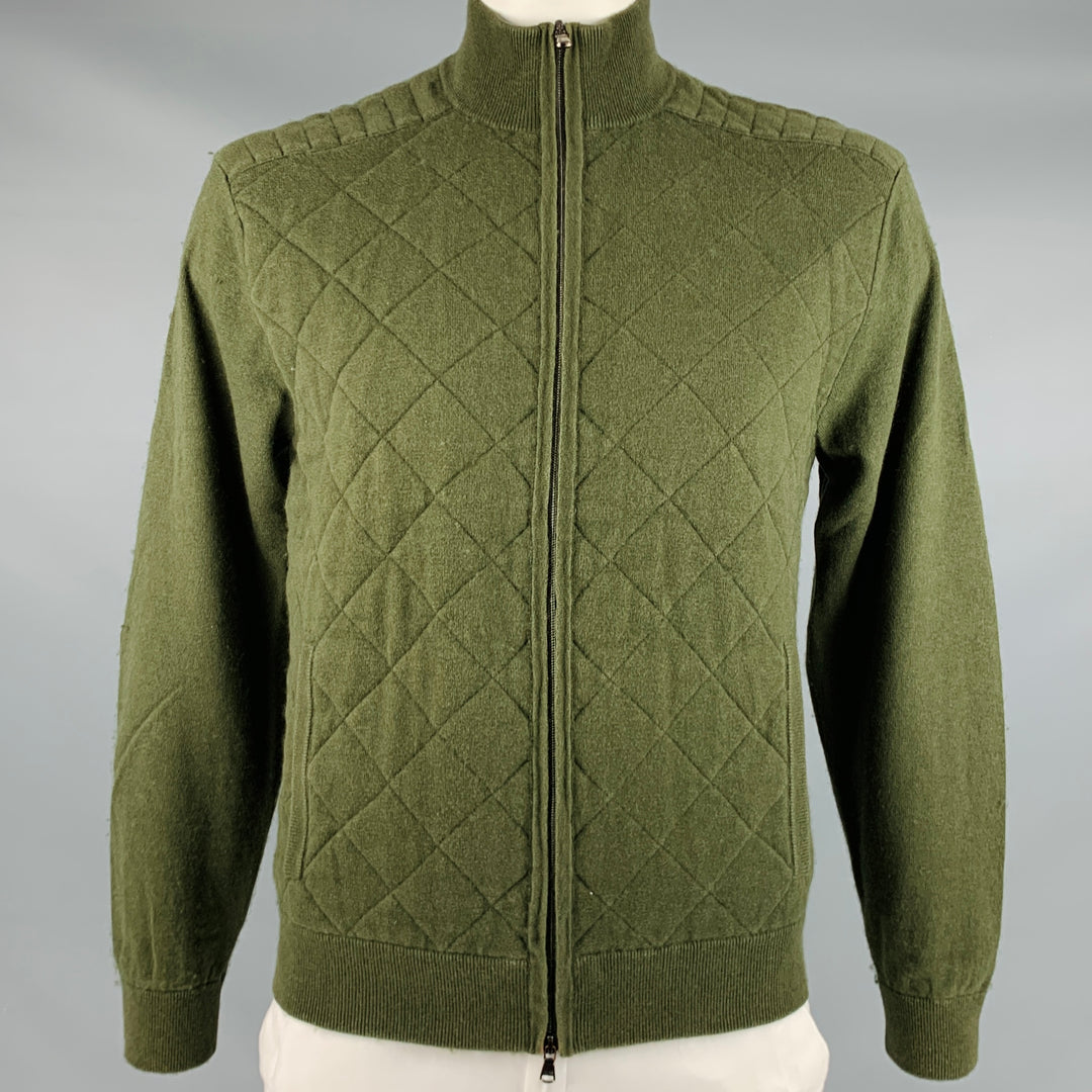 RRL by RALPH LAUREN  Size L Green Quilted Cotton Wool Jacket