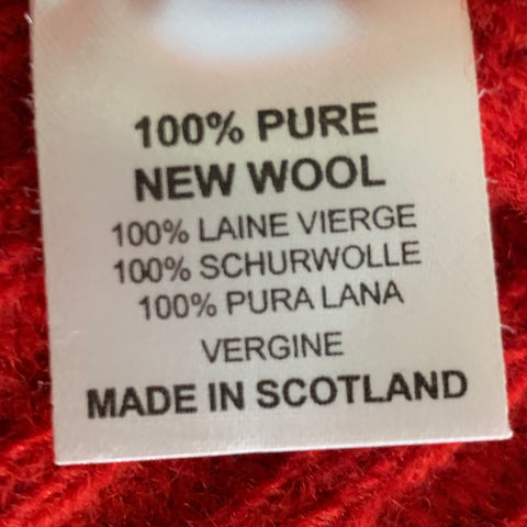 HORATIO Size L Red Knit Wool Ribbed Sweater