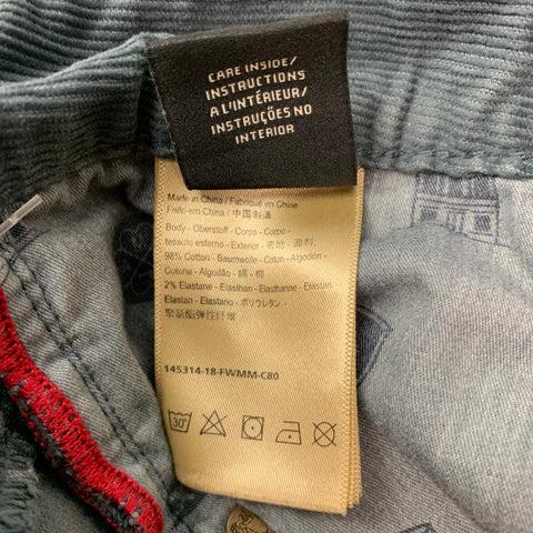 SCOTCH AND SODA Talla 30 Pantalón casual estrecho de pana de algodón y elastano azul