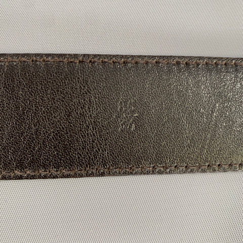 PRADA Size 34 Brown Dark brown Leather Belt