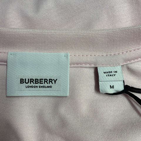 BURBERRY Size M Pink Red Gingham Cotton Layered Oversized Crew Neck Pullover