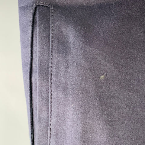 LANVIN Size 32 Navy Cotton Ankle Zip Flat Front Dress Pants