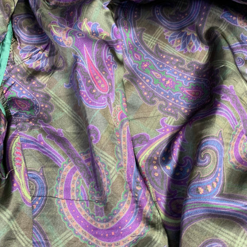 ETRO Size 40 Black Multi Color Plaid Wool Notch Lapel Sport Coat