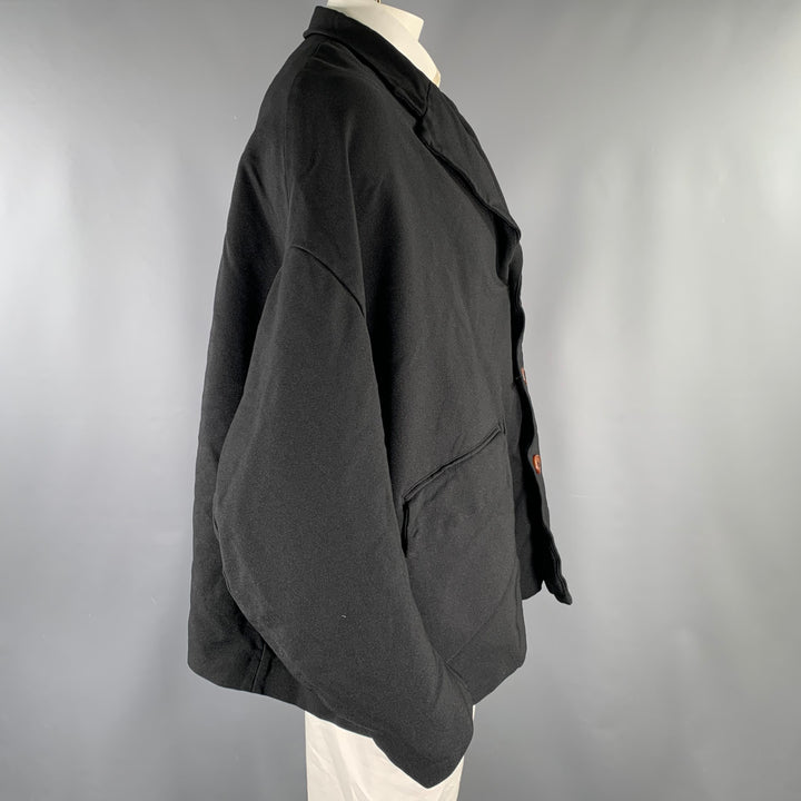 COMME des GARCONS Size L Black Polyester Oversized Jacket