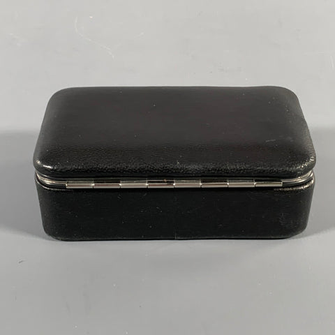 F.HAMMANN Black Silver Leather Jewelry Case Bags & Leather Goods