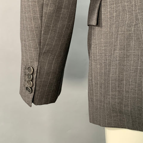 BAND OF OUTSIDERS Size 40 Grey Pinstripe Wool Single Breasted Sport Coat